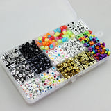 1100 Pcs Alphabet Letters Beads for Jewelry Making Bracelet DIY Loose Beads