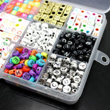 1100 Pcs Alphabet Letters Beads for Jewelry Making Bracelet DIY Loose Beads