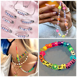 1100pcs Enamel Acrylic Bead Flat Cube Loose Space Beads