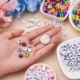 1100pcs Enamel Acrylic Bead Flat Cube Loose Space Beads