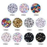 1100pcs Enamel Acrylic Bead Flat Cube Loose Space Beads