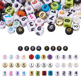 1100pcs Enamel Acrylic Bead Flat Cube Loose Space Beads