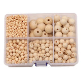 1105pcs Natural Wooden Beads for Jewelry Making Macrame Decor