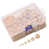 1105pcs Natural Wooden Beads for Jewelry Making Macrame Decor