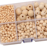 1105pcs Natural Wooden Beads for Jewelry Making Macrame Decor