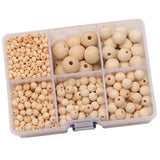 1105pcs Natural Wooden Beads for Jewelry Making Macrame Decor