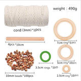1105pcs Unfinished Wooden Beads DIY Jewelry Making