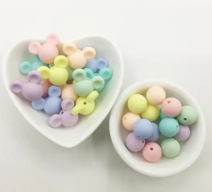 110PCS Safe Food Chewing Silicone Beads