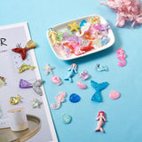 110Pcs Resin Cabochons Sea Horse Whale Sea Stars Dolphin Mermaid