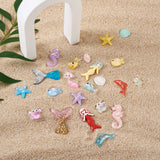110Pcs Resin Cabochons Sea Horse Whale Sea Stars Dolphin Mermaid