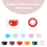 110Pcs Colorful Resin European Beads for Jewelry Making DIY