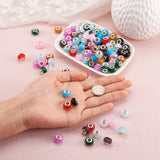 110Pcs Colorful Resin European Beads for Jewelry Making DIY