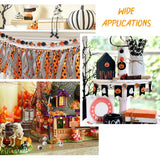 110Pcs Halloween Printed Wood Beads DIY Bracelet Jewelry Party Decor