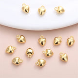 110Pcs 3D Heart Charm Metal Accessories DIY Jewelry Making Pendant