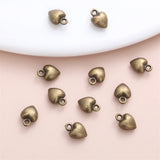 110Pcs 3D Heart Charm Metal Accessories DIY Jewelry Making Pendant
