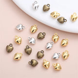 110Pcs 3D Heart Charm Metal Accessories DIY Jewelry Making Pendant