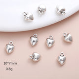 110Pcs 3D Heart Charm Metal Accessories DIY Jewelry Making Pendant