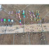 110pcs Body Jewelry Piercings Steel Acrylic Set Woman 14G 16G Random Mix