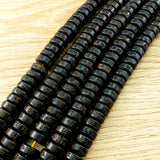 110pcs Coconut Shell Flat Beads Om Mani Padme Hum Loose String
