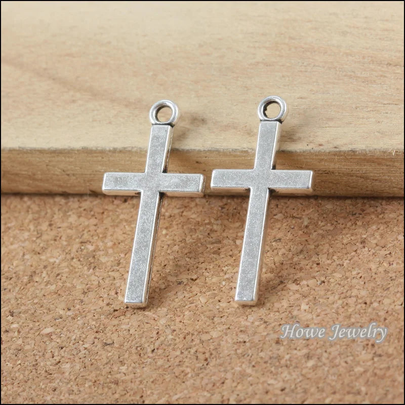 110pcs Silver Cross Pendant for Necklace DIY Jewelry Findings B035