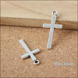 110pcs Silver Cross Pendant for Necklace DIY Jewelry Findings B035