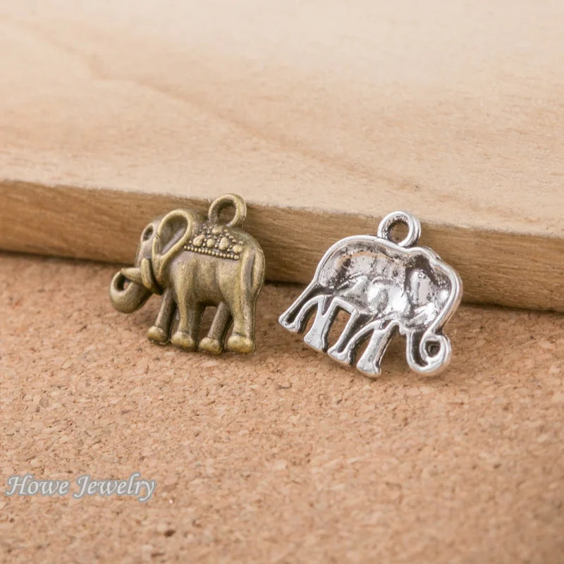 110pcs Elephant Charms for Pendant DIY Jewelry Findings D052