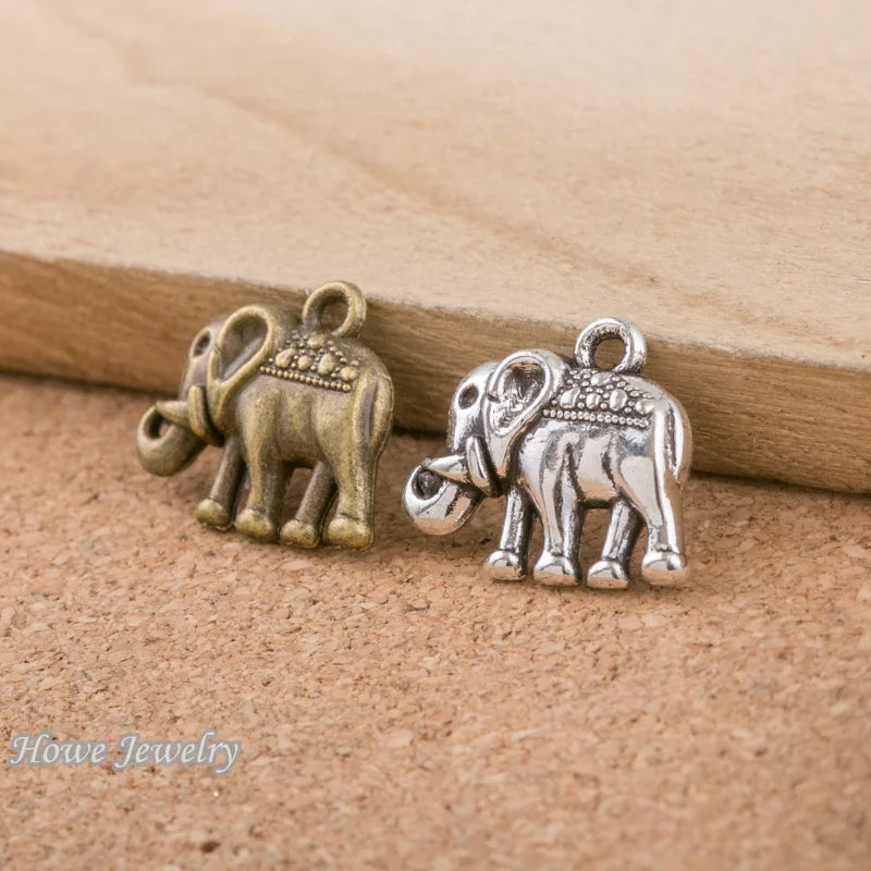 110pcs Elephant Charms for Pendant DIY Jewelry Findings D052