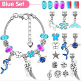 Christmas Jewelry Making Kit Charm Bracelet Necklaces Alloy Beads Set