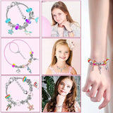 Christmas Jewelry Making Kit Charm Bracelet Necklaces Alloy Beads Set