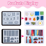 113 Pcs DIY Pendant Bracelet Silicone Casting Molds Set with 100 Claw Nails