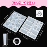 113 Pcs DIY Pendant Bracelet Silicone Casting Molds Set with 100 Claw Nails