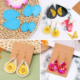 113Pcs Resin Jewelry Mold Set Earrings Silicone Molds with Cards Hooks Bags