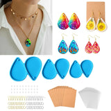 113Pcs Resin Jewelry Mold Set Earrings Silicone Molds with Cards Hooks Bags