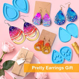 113 Glossy Tear Drop Shape Earrings Mold DIY Set