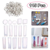 115-in-1 Geometric Resin Craft Mould Silicone Mold for Jewelry Making