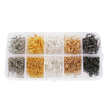 1150Pcs 5 Colors Jump Rings & Earring Hooks Kit for Jewelry Making
