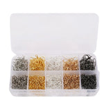 1150Pcs 5 Colors Jump Rings & Earring Hooks Kit Jewelry Making Findings