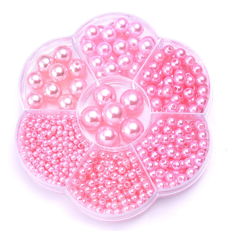 1150Pcs Multicolor Acrylic Pearl Beads for Jewelry Making