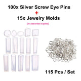 115pcs DIY Geometric Resin Craft Silicone Mold Jewelry Making