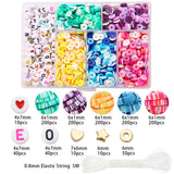 1160 Pcs Polymer Clay Beads Box & Elastic Cord DIY Jewelry Making