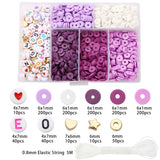 1160 Pcs Polymer Clay Beads Box & Elastic Cord DIY Jewelry Making