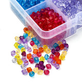 1160Pcs 8 Colors 5MM Clear Pointed Beads Set for DIY Jewelry Making