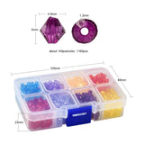1160Pcs 8 Colors 5MM Clear Pointed Beads Set for DIY Jewelry Making