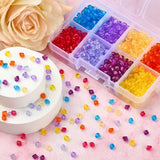 1160Pcs 8 Colors 5MM Clear Pointed Beads Set for DIY Jewelry Making