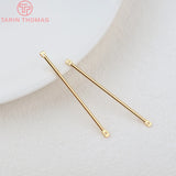 10PCS 24K Brass Round Rods Charms Pendants DIY Jewelry Findings