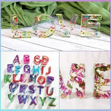 116pcs Letter Keychain Set Resin Molds for Jewelry Making DIY