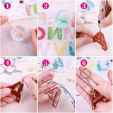 116pcs Letter Keychain Set Resin Molds for Jewelry Making DIY