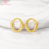 6PCS 14x14MM Brass Round Charm Pendants for DIY Jewelry Making