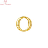 6PCS 14x14MM Brass Round Charm Pendants for DIY Jewelry Making
