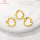 6PCS 14x14MM Brass Round Charm Pendants for DIY Jewelry Making